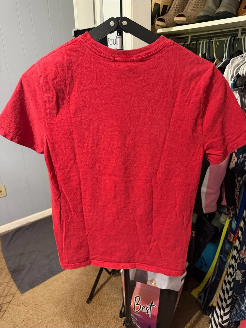 Ralph Lauren Polo Red Crewneck Tee with Navy Label